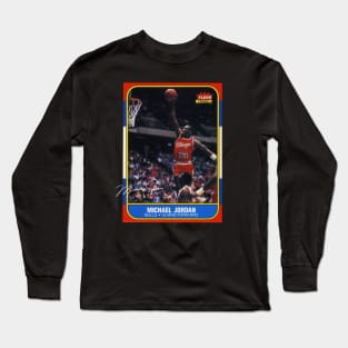 Michael Jordan 1986 Rookie Card Long Sleeve T-Shirt